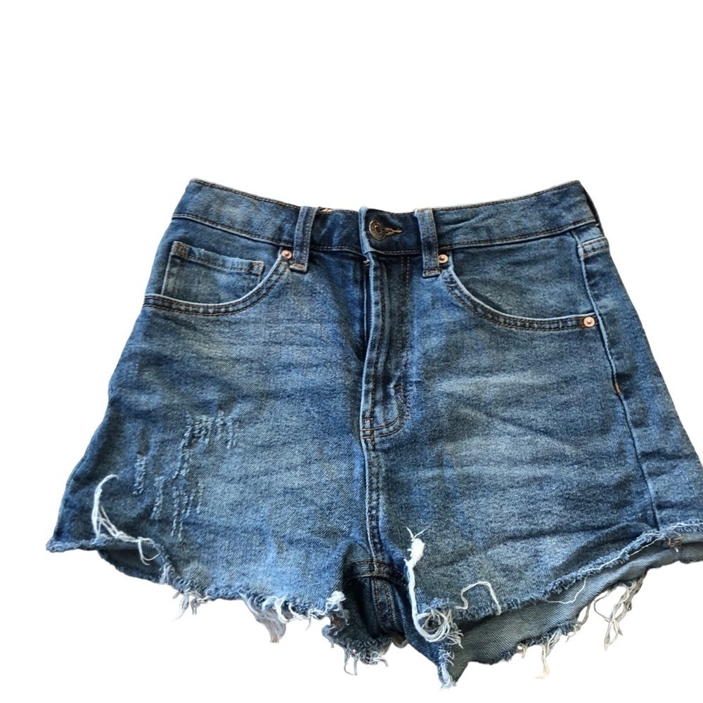 Wild Fable Highest Rise Mom Shorts Size 2X2.5 Distressed Fringe Hem Cut Offs